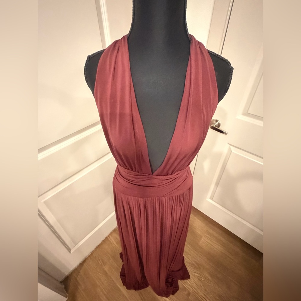 H&M Backless Burgundy Dress - Medium